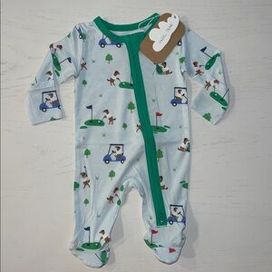 Angel Dear Golf Dog Print Footie 6-9 months